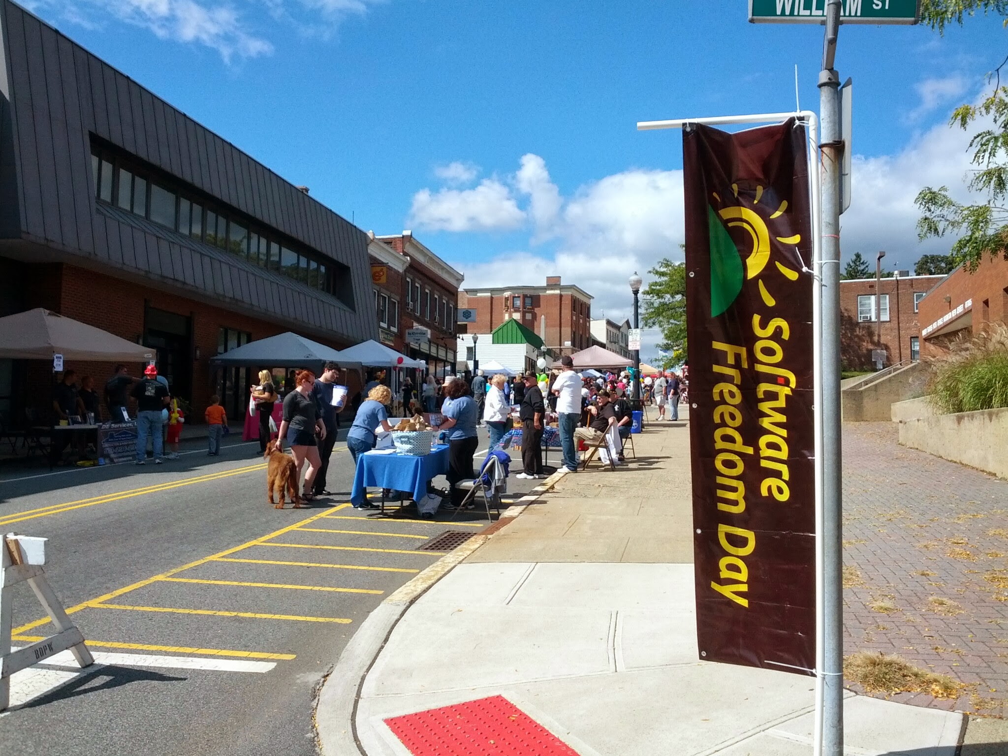 Gerry, Sam and murph at SFD 2013 in New Jersey. In front of a table with swag on it.