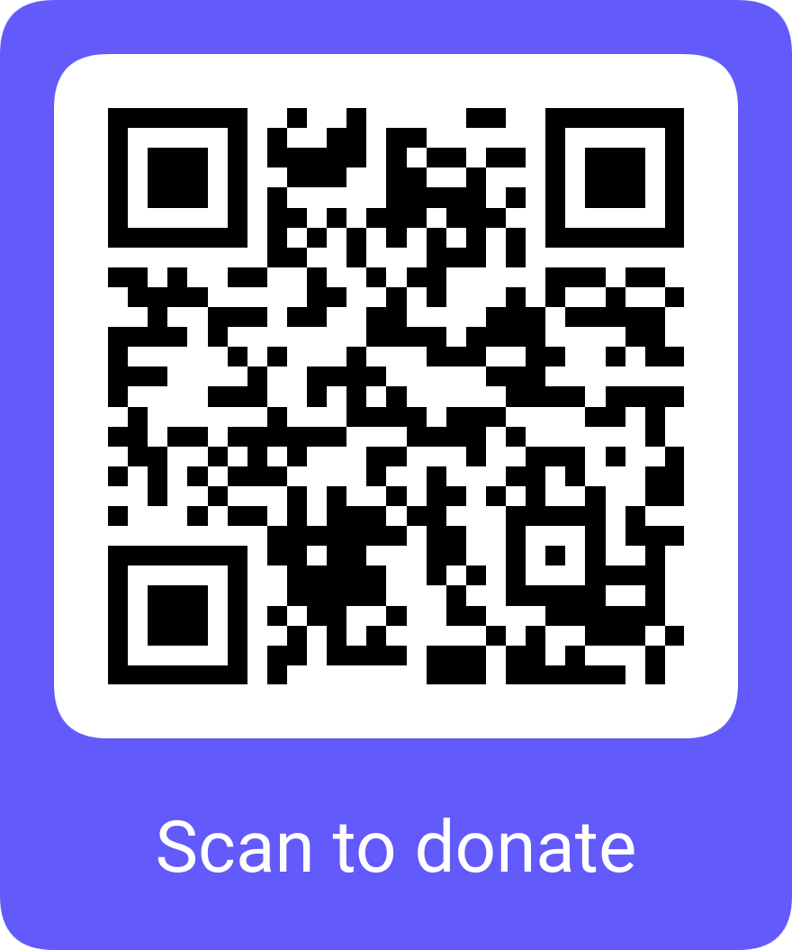 Scan to donate via Stripe